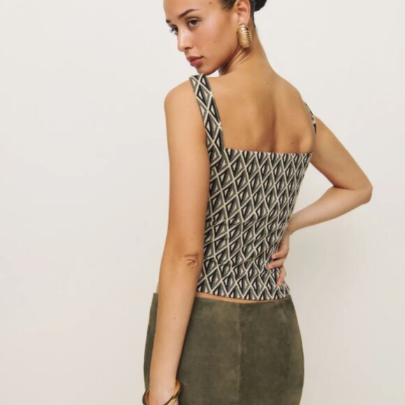 Reformation Birch Knit Top Brown - Size XS - Picture 2 of 4